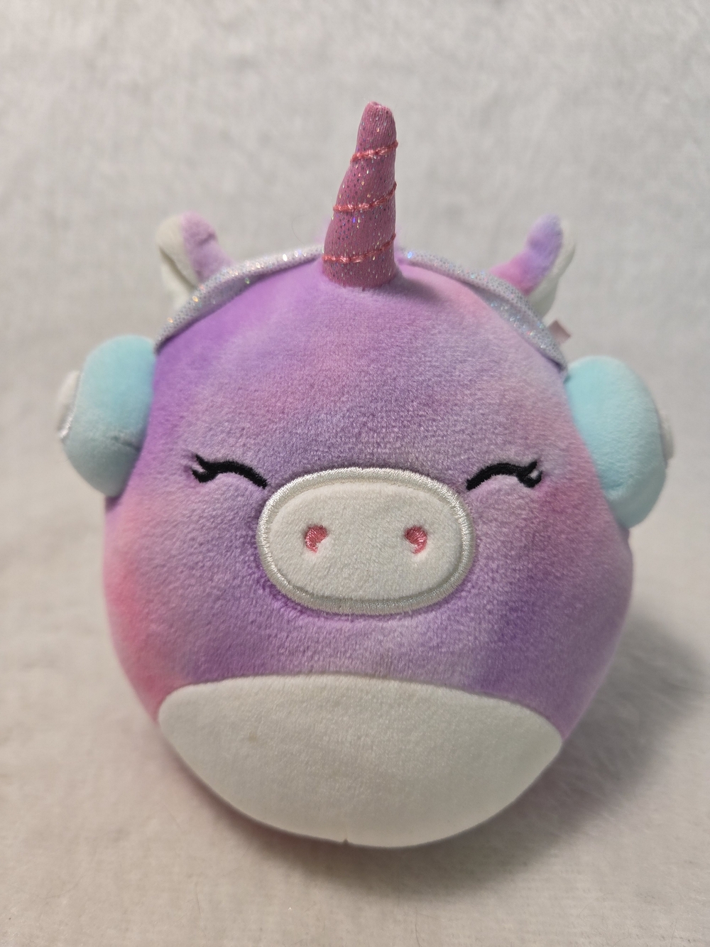 LOLA the Unicorn Squishmallows 5" with Headphones Tie-Dye Stuffed Toy NO HANGTAG